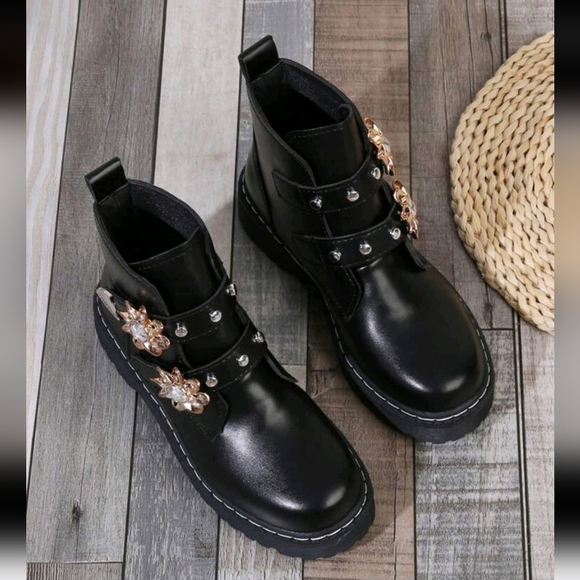 Short Boots, Round Toe, Slip-On, Outdoor Casual,Side Zipper Decoration - Picture 3 of 5